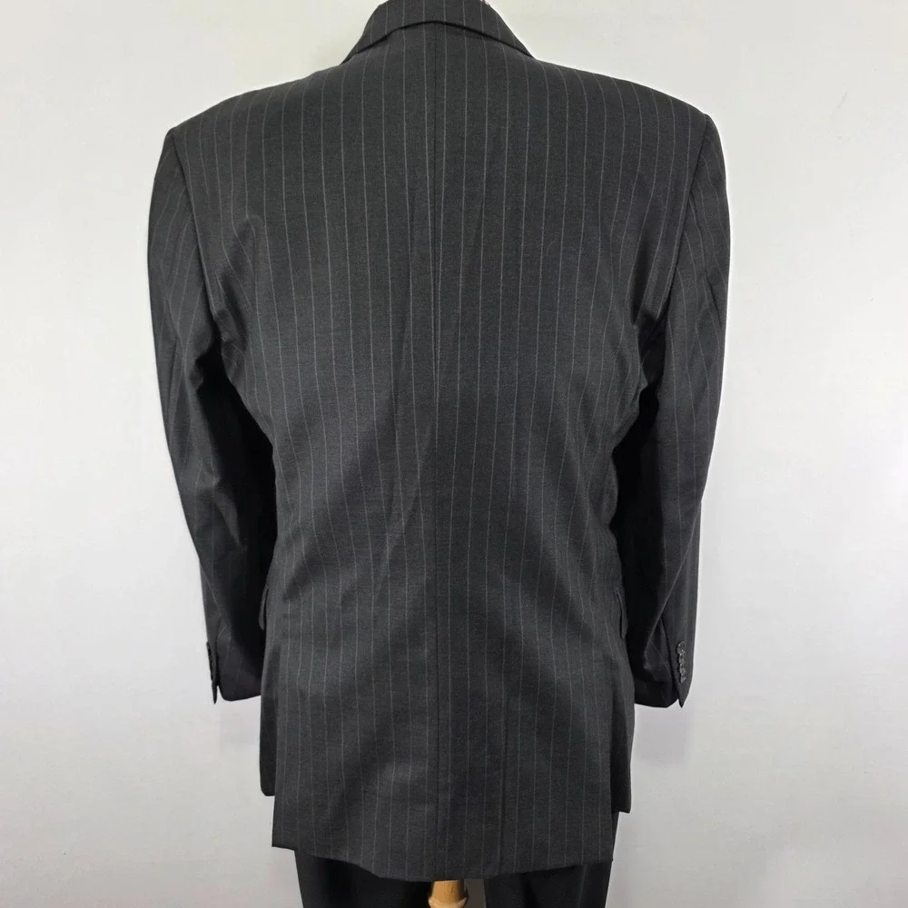 Joseph Abboud Men's Sport Coat Blazer Two Button‎ Charcoal Striped Wool Size 42R